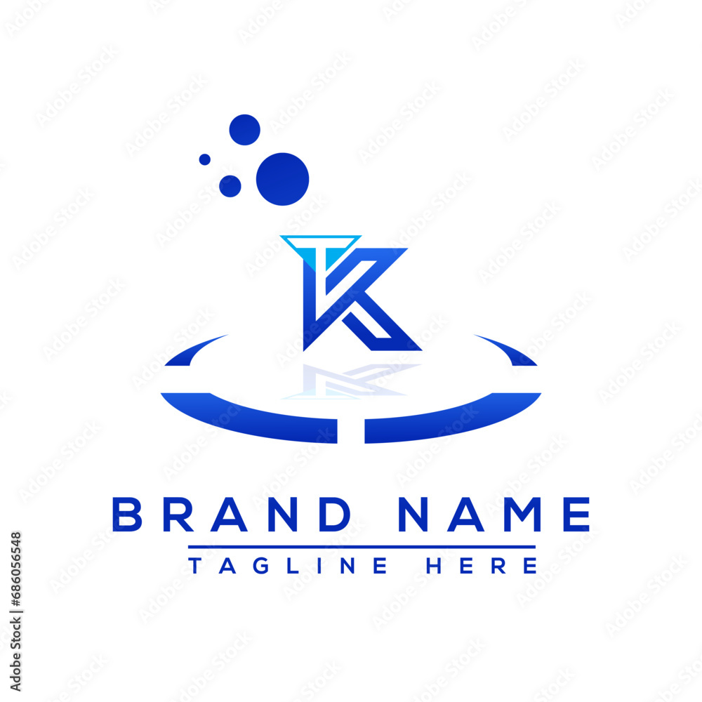 Letter KT blue Professional logo for all kinds of business Letter KT blue Professional logo for all kinds of business