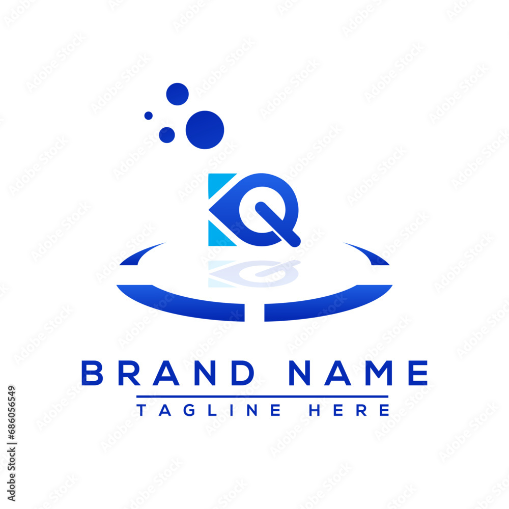 Letter KQ blue Professional logo for all kinds of business Letter KQ blue Professional logo for all kinds of business