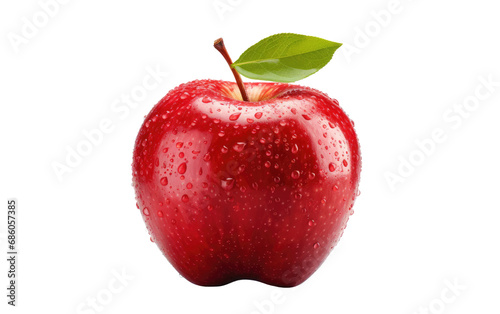 A Detailed Look at the Organic Beauty of a Realistic Apple Image on White or PNG Transparent Background