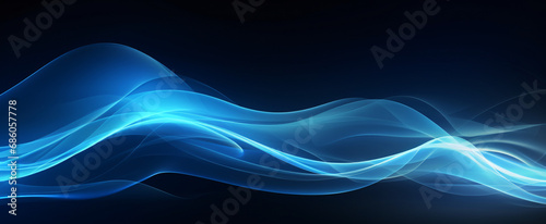 Abstract blue digital dynamic wave background © Anaya
