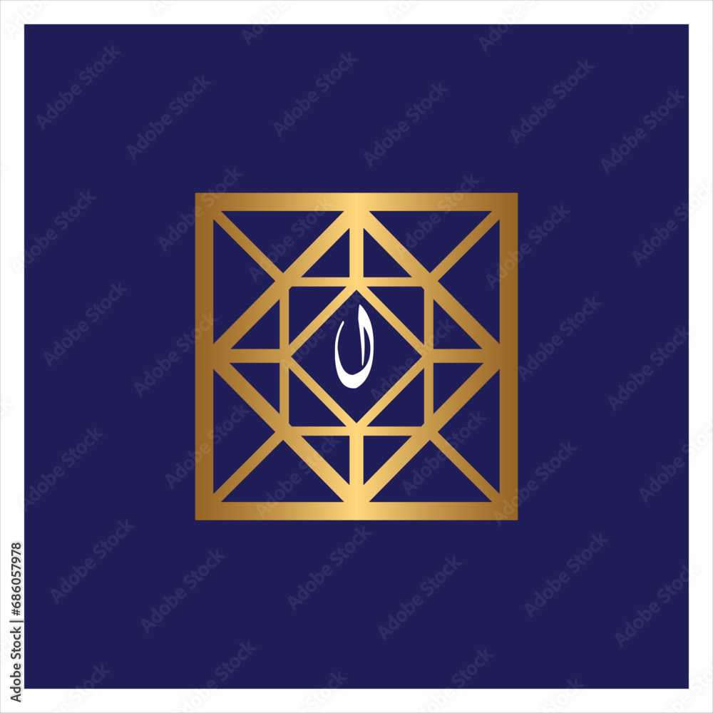 arabic alphabet Alif logos, golden on Navy Blue backgrond arabic alphabet Alif logos, golden on Navy Blue backgrond