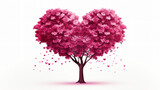 Heart Tree Love For Nature Red