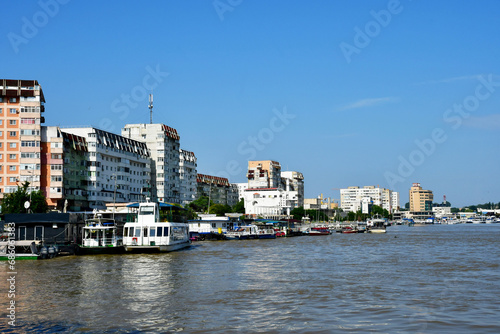 Tulcea, Romania - july 2 2023 : picturesque riverside