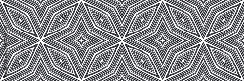 Geometric seamless pattern. Black symmetrical