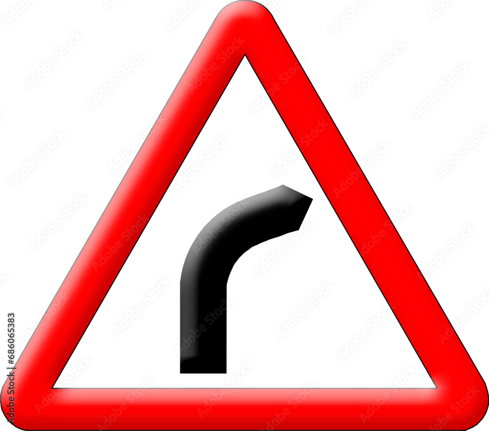Warning traffic signs triangle vector pictograms Warning traffic signs triangle vector pictograms