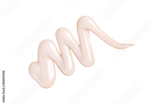 cosmetic smears of creamy texture on a transparent background photo