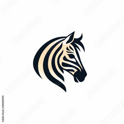 Zebra in cartoon  doodle style. Isolated 2d vector illustration in logo  icon style  Eps 10. AI Generative