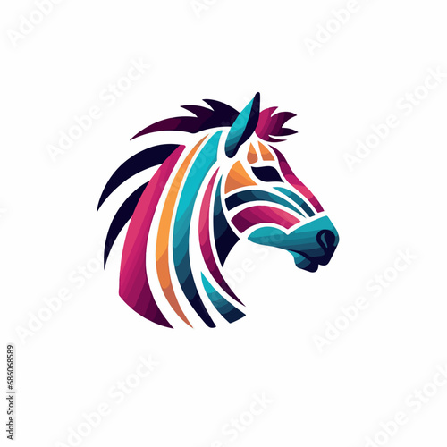 Zebra in cartoon  doodle style. Isolated 2d vector illustration in logo  icon style  Eps 10. AI Generative