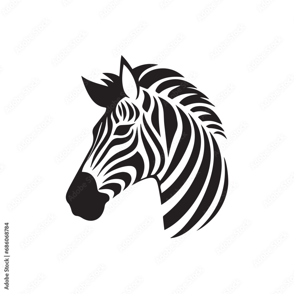 Zebra in cartoon, doodle style. Isolated 2d vector illustration in logo, icon style, Eps 10, black and white. AI Generative Zebra in cartoon, doodle style. Isolated 2d vector illustration in logo, icon style, Eps 10, black and white. AI Generative