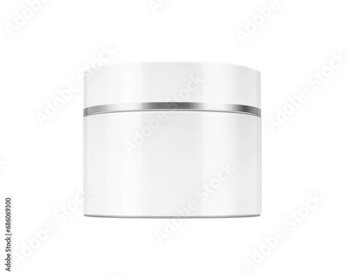 blank packaging white acrylic pot for cream and cosmetic product branding design mock-up