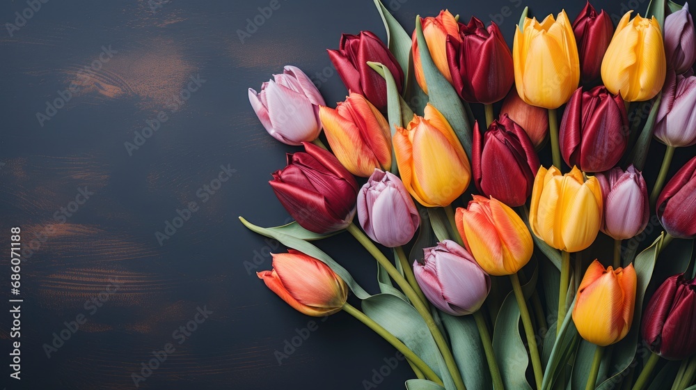 Colourful Tulips Wonderful Bouquet Flowers Spring, HD, Background Wallpaper, Desktop Wallpaper 