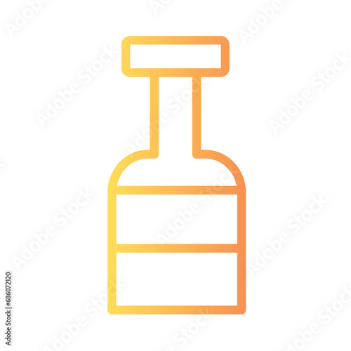 Bottle Care Cream Gradient Outline Icon