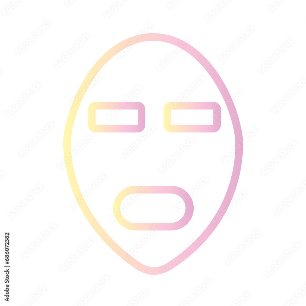 Mask Facial Face Gradient Outline Icon Mask Facial Face Gradient Outline Icon