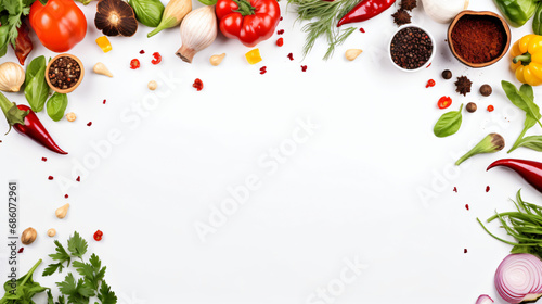 Food frame with spices