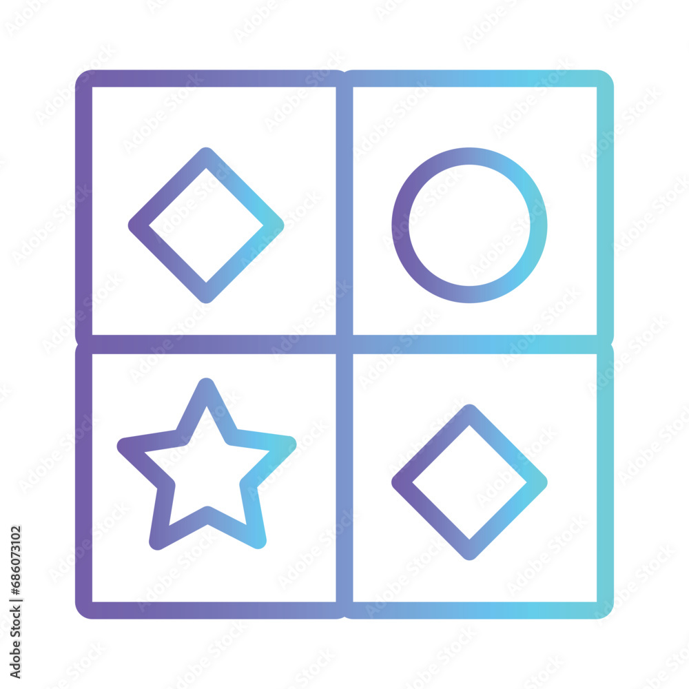 Baby Block Child Gradient Outline Icon Baby Block Child Gradient Outline Icon