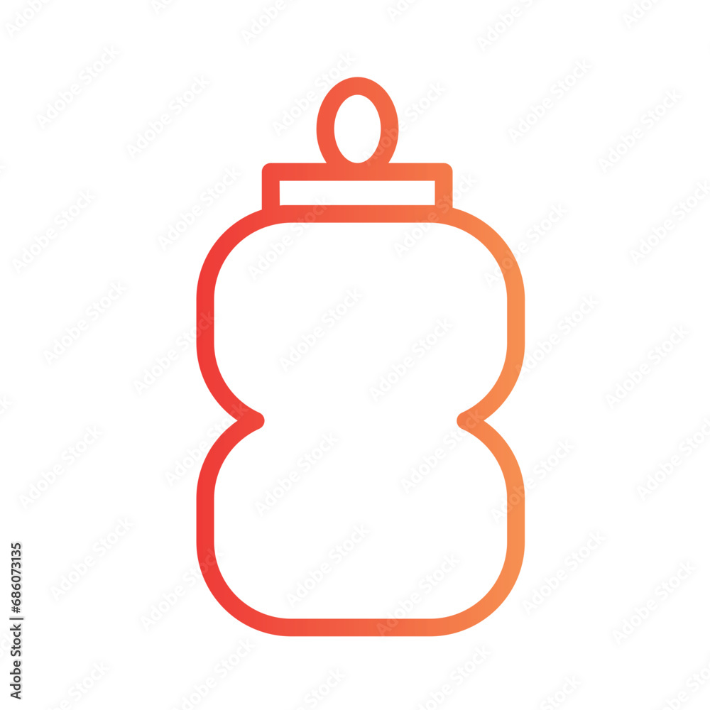 Fototapeta premium Baby Bottle Child Gradient Outline Icon