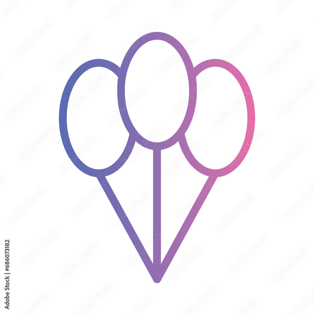 Balloon Bubble Kid Gradient Outline Icon Balloon Bubble Kid Gradient Outline Icon