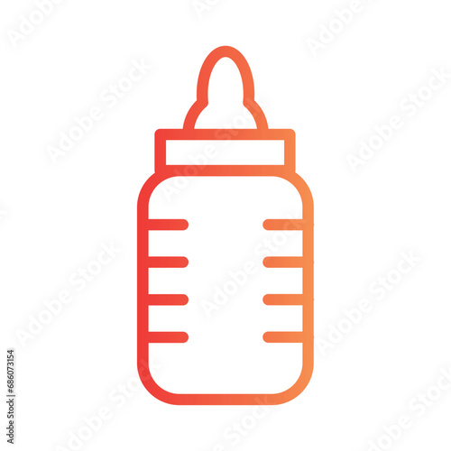Baby Feeder Kid Gradient Outline Icon