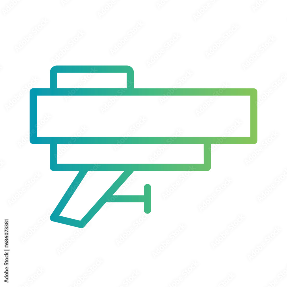 Gun Toy Weapon Gradient Outline Icon Gun Toy Weapon Gradient Outline Icon