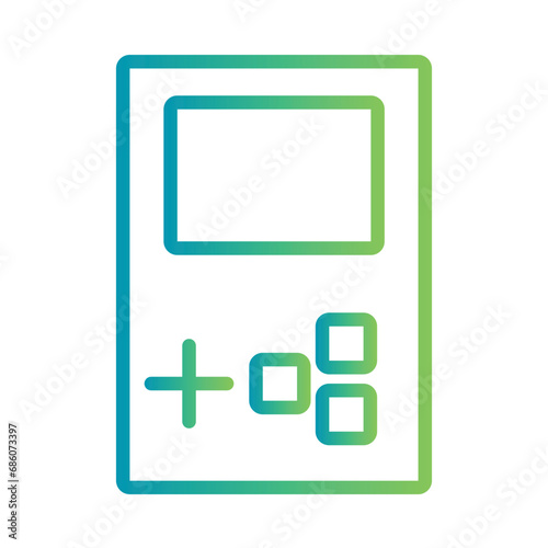 Gameboy Game Toys Gradient Outline Icon