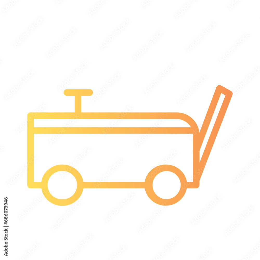 Car Child Kid Gradient Outline Icon Car Child Kid Gradient Outline Icon