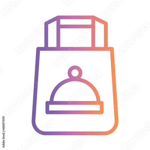 Take Away Sushi Gradient Outline Icon
