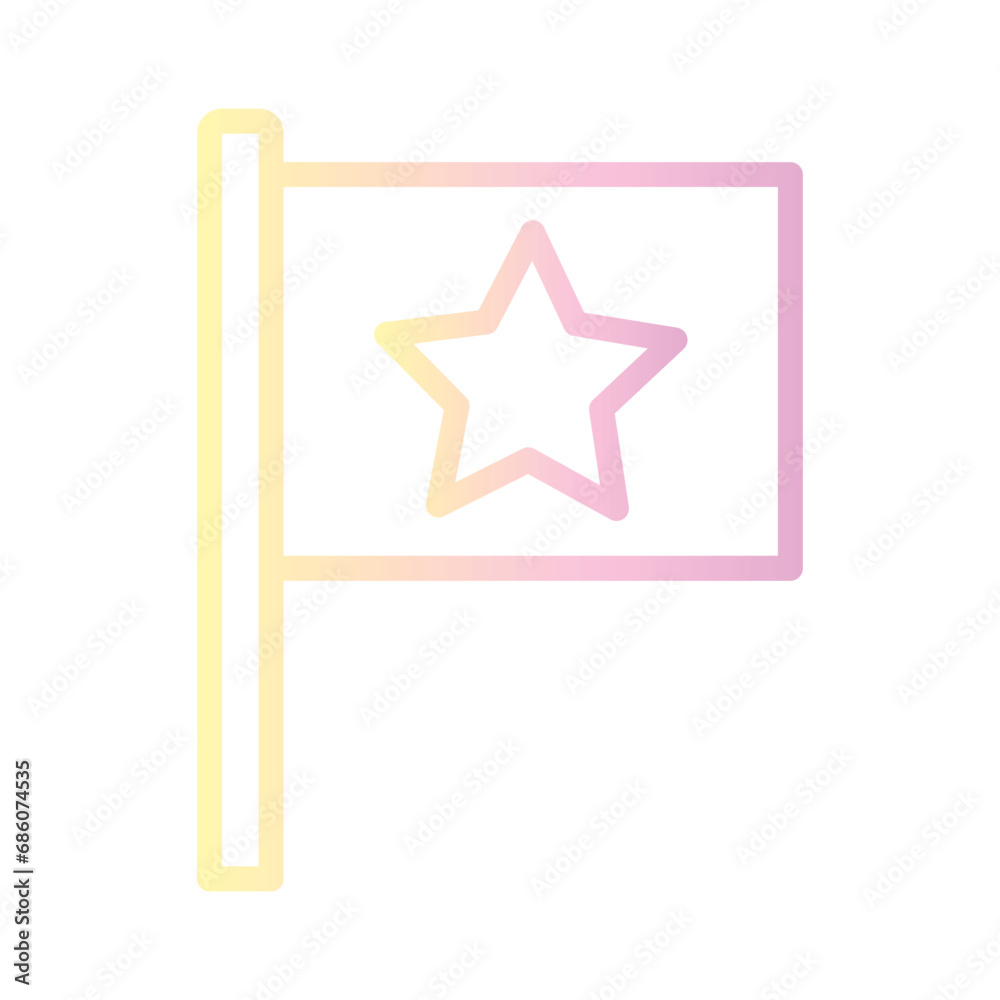 Abstract Banner Blow Gradient Outline Icon Abstract Banner Blow Gradient Outline Icon