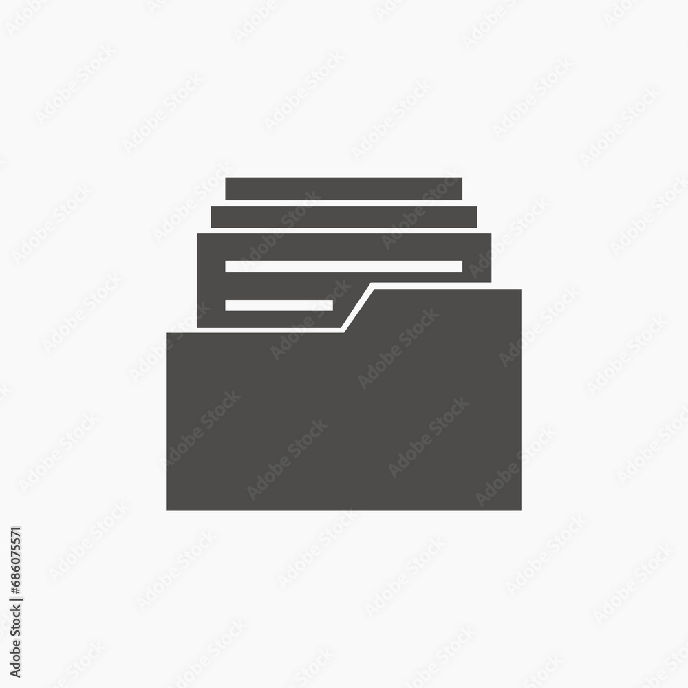 Archive folders icon vector. File, document, storage symbol sign Archive folders icon vector. File, document, storage symbol sign