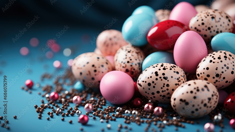 Easter Background Small Spotted Eggs, HD, Background Wallpaper, Desktop Wallpaper 