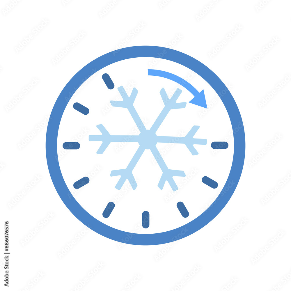 Clock icon, Christmas on a white background, vector illustration Clock icon, Christmas on a white background, vector illustration