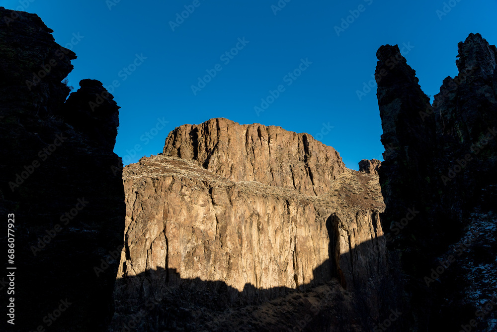 Canyon walls in the Owyhee river wilderness