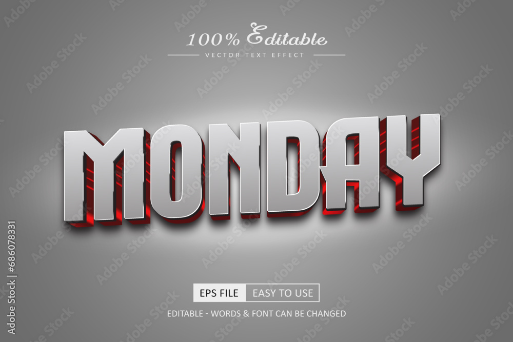 Monday text effect style high quality Monday text effect style high quality