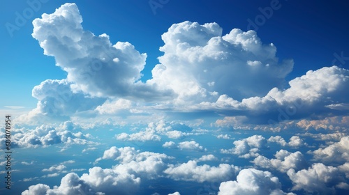 Blue Sky White Clouds Background, HD, Background Wallpaper, Desktop Wallpaper 