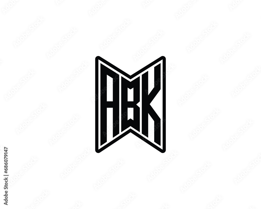 ABK logo design vector template ABK logo design vector template