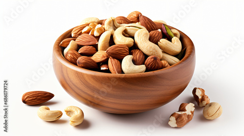 Nuts assortment in a bowl