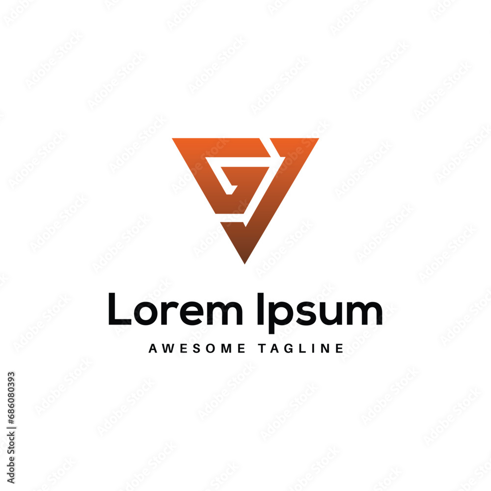 GJ Letter Logo Design Free Icon GJ Letter Logo Design Free Icon