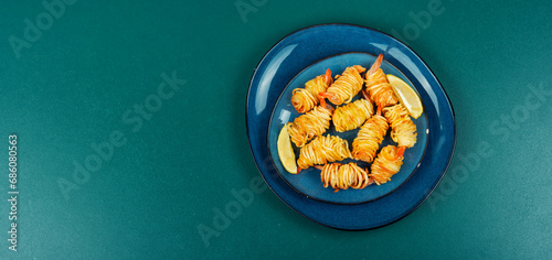 Rolled potato shrimps, Vietnamese cuisine. photo