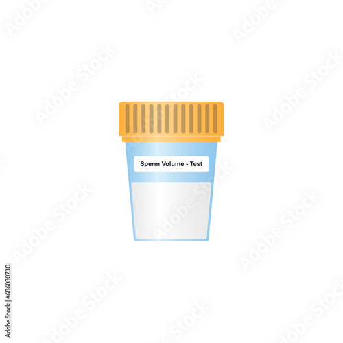 Laboratory Sperm Volume Scientific Design. Vector Illustration.