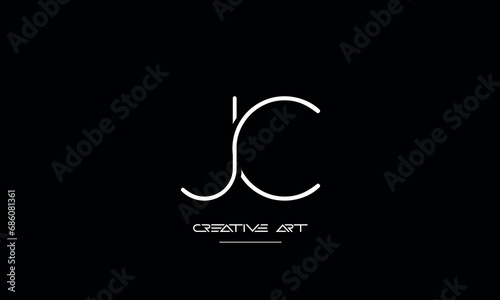 CJ  JC  C  J abstract letters logo monogram