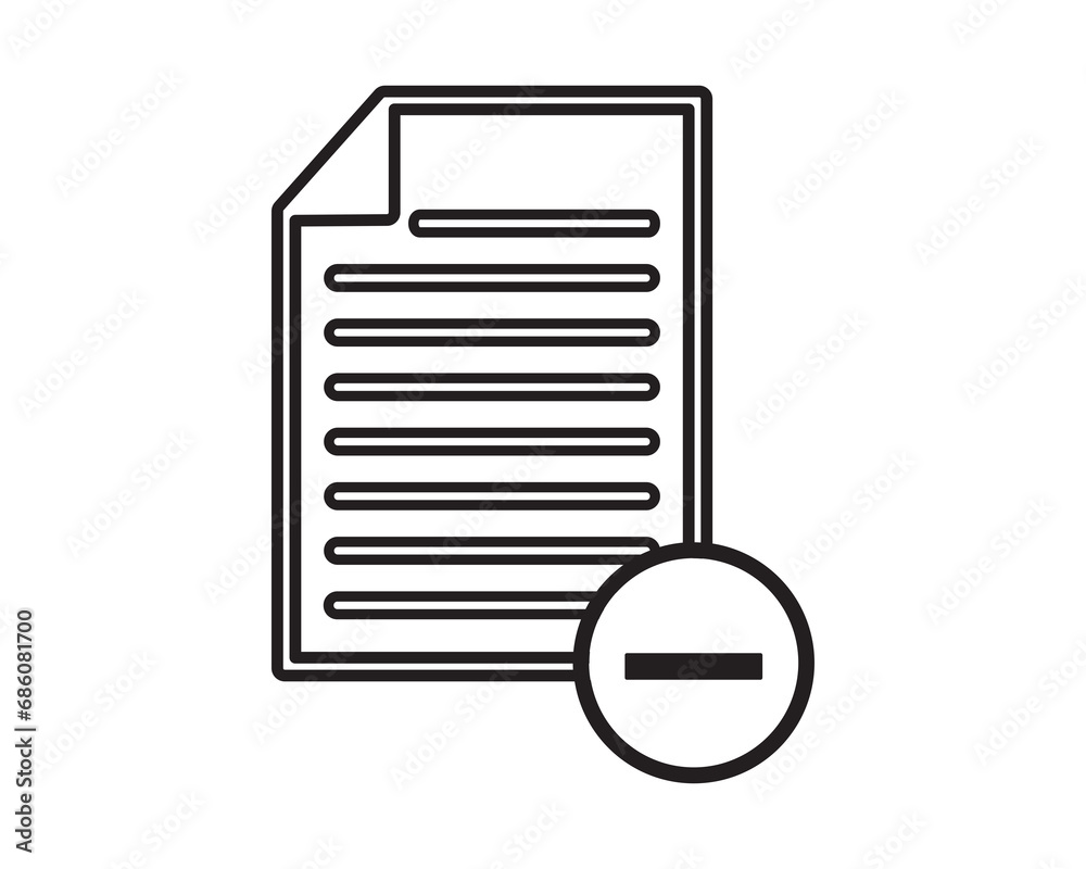 Remove document icon vector design illustration Remove document icon vector design illustration