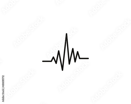 Pulse heartbeat icon vector symbol design illustration