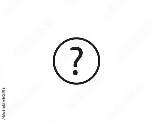 Question mark icon vector symbol illustration