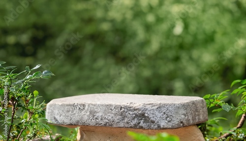 Natural stone in Natural green background