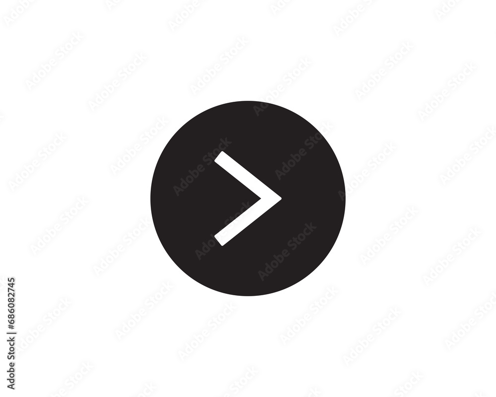 Right arrow direction chevron icon vector symbol design illustration Right arrow direction chevron icon vector symbol design illustration