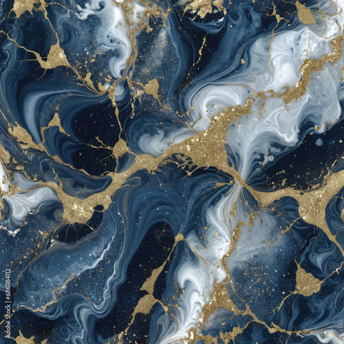 Abstract marble blue white gold wallpaper background, luxury marble texture gold, white and blue tone