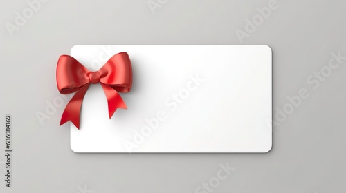 Blank white gift card