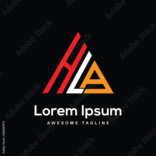 HLA Letter Logo Design Free Icon