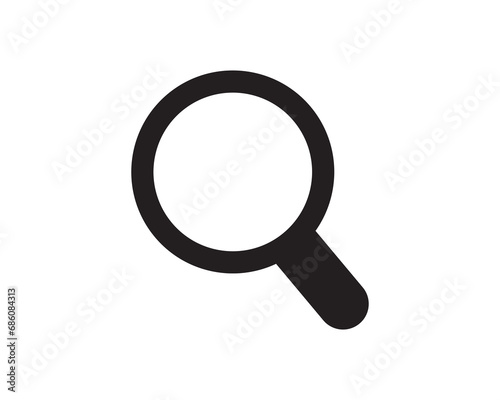 Fotografie Magnifier Search magnify glass icon vector symbol design illustration