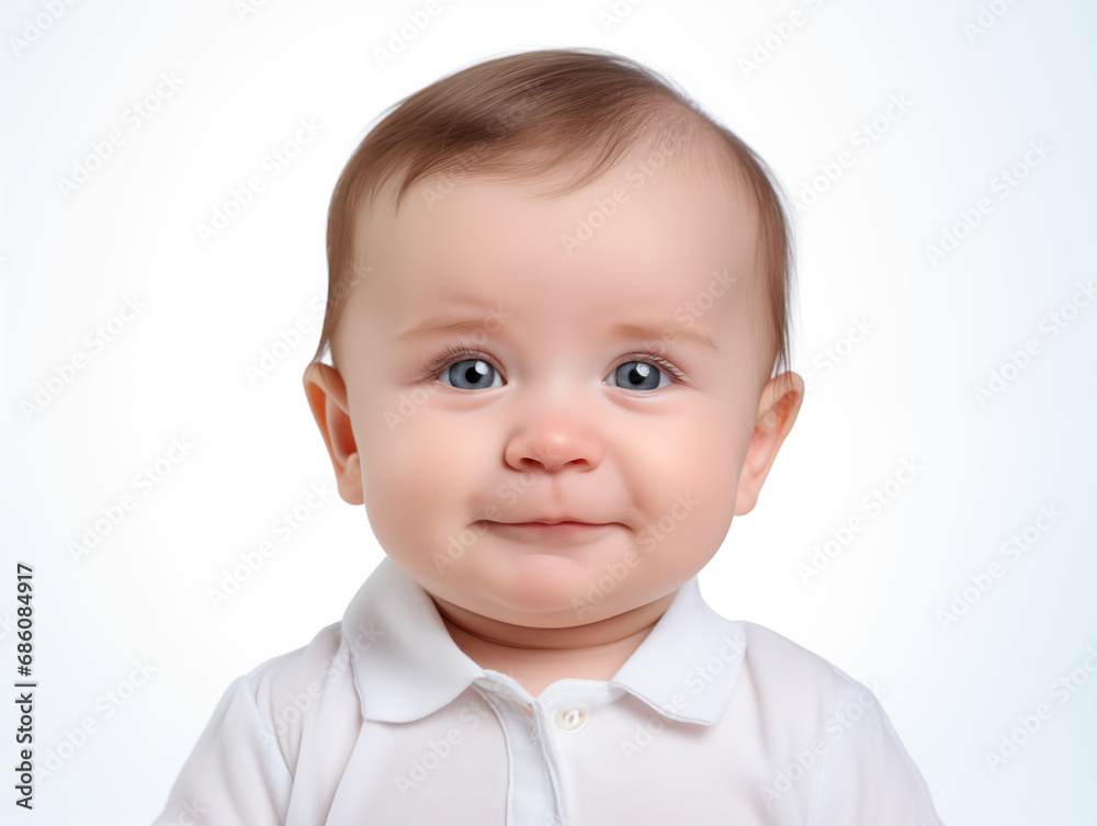 Cute baby portrait. Isolated on white background Cute baby portrait. Isolated on white background
