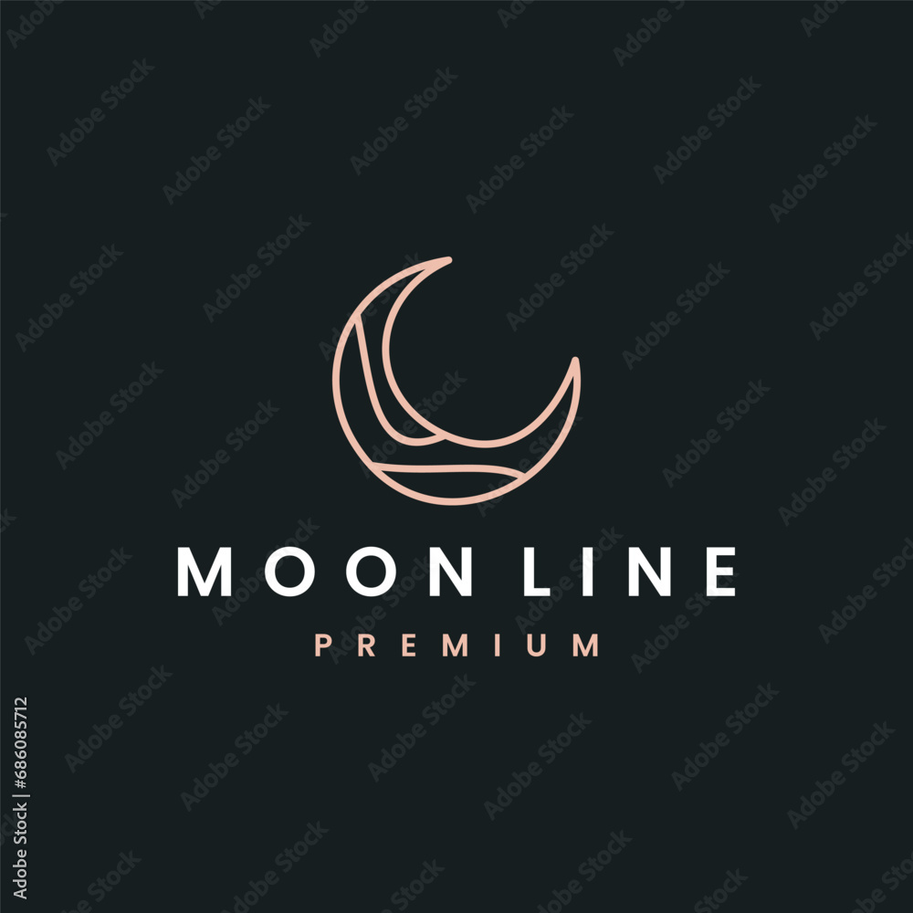 moon logo template vector illustration design moon logo template vector illustration design
